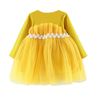 

Dress For Girl Baby Clothes Spring Princess Flowers Mesh Baby Girl Clothes Fashion Birthday Party Baby Dress