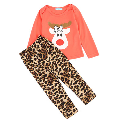 

2PCS Newborn Baby Christmas T-Shirt Tops Shirt Long Pants Outfits Clothes Set