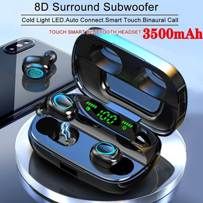 

2020 Newest 8D Surround Sound TWS Earphones Wireless Bluetooth 50 Stereo Earbuds