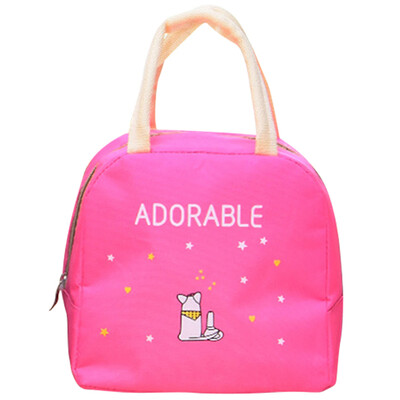 

Item Fashion Portable Insulated Canvas Lunch Bag Thermal Food Picnic Lunch Bags Cooler Tote Bag