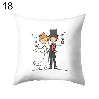 

Love Wedding Bride Groom Pillow Case Cushion Cover Sofa Car Bedroom Decoration