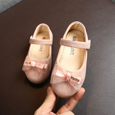 

Spring Autumn Kids Shoes For Baby Girl Toddler Girls Single Shoes With Bow-knot Princess Sweet Children Flat Shoes 2019