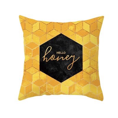 

〖Follure〗Yellow Polyester Pillow Case Sofa Car Waist Throw Cushion Cover Home Decoration