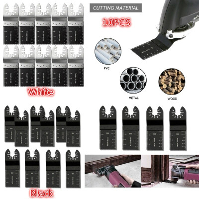 

10PCS Mix Saw Blades Bi-metal Oscillating Multi Tool Saw Blade WhiteBlack