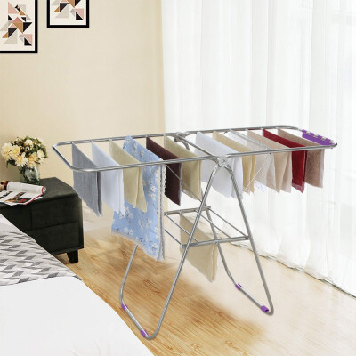 

Gobestart Stainless Steel Clothes Drying Rack Floor Drying Towel Rack Folding Laundry Rack