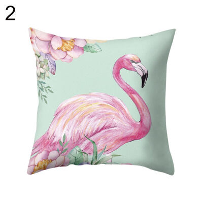 

Flamingo Square Throw Pillow Case Cushion Cover Sofa Bed Car Cafe Office Decor