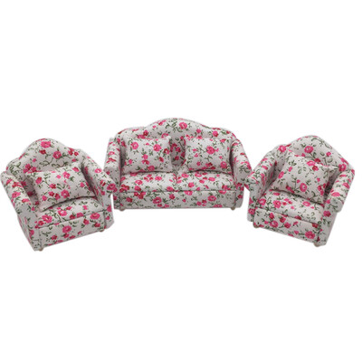 

Tailored Mini Dollhouse Furniture Sofa Set Miniature Living Room Kids Pretend Play Toy