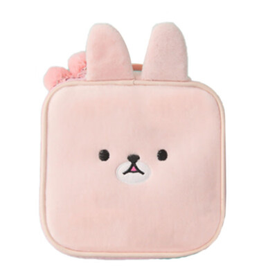 

2018 Cute Animal Embroidery Storage Bag Makeup Bag Square Bag Flannel Storage Bag For TravellingCamping Available in 4 Colors
