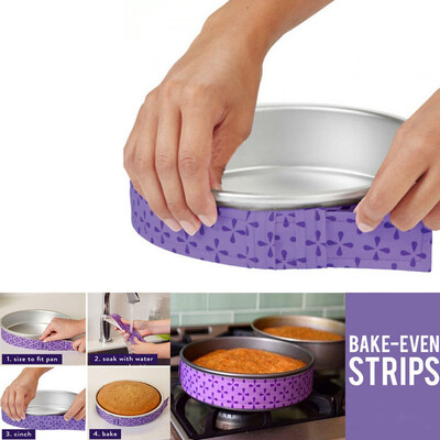

Siaonvr 2Pcs Cake Pan Strips Bake Even Strip Belt Bake Even Moist Level Cake Baking Tool