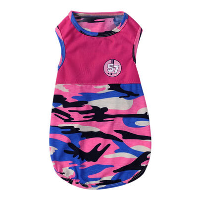 

Pet Dog Clothes Spring&Summer Costume Camouflage Cotton Sleeveless T-shirt Breathable Vest for Small Medium Large Dogs