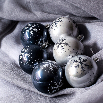 

Tailored Multicolor Plastic Ball Ornaments Hanging Pendants Craft Christmas Decor 6PCS