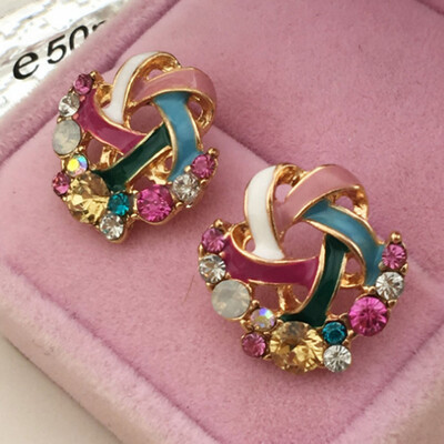 

New Fashion Sweety Beautiful Women Trendy Wool Earrings Bohemia Cross Stud Jewelry for Women