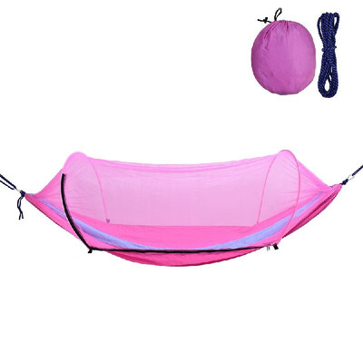 

Outdoor Camping Hammock with Mesh Mosquito Bug Net Hanging Swing Sleeping Bed Tree Tent