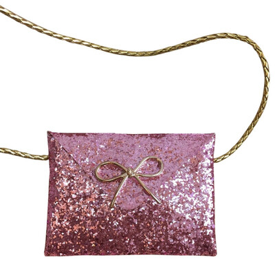 

Sequins Design Flap Hasp Shoulder Messenger Bag Children Mini Fashion Gold Bow Handbag Shoulder Crossbody Bags for women