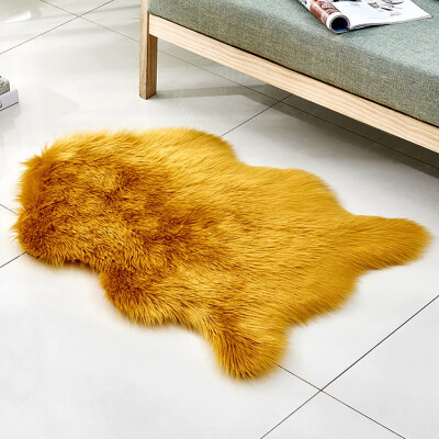 

Toponeto Wool Imitation Sheepskin Rugs Faux Non Slip Bedroom Shaggy Carpet Mats