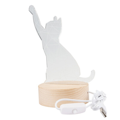 

3D LED Night Light USB Charging Animal Shape Indoor Decoration Lamp