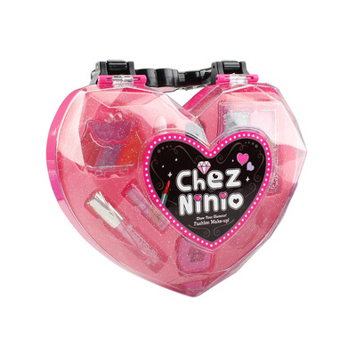 

Kids Makeup Kit Make Up Remover Non Toxic Play Princess Cosmetic Set Heart Shape Handbag Gift