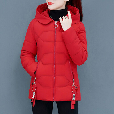 

Toponeto Fashion Women Solid Hooded Winter Autume Zipper Thick Warm Jacket Coat Outwear