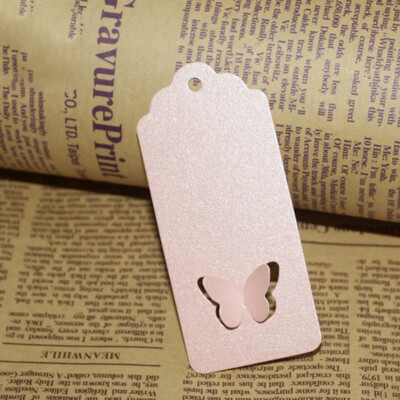 

100Pcs New DIY Kraft Paper Tags White Brown Rectangle Heart Label Luggage Wedding Note Blank Price Hang Tag Kraft Gift