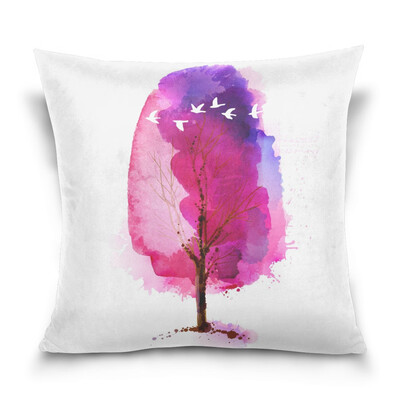 

ALAZA Throw Pillow Case Decorative Pillow Covers 16 X 16 inch Blossoming Tree Pattern Pillowcase