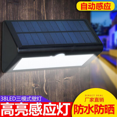 

Solar Light Outdoor Landscape Garden Lighting Human Body Sensing Wall Lamp Villa Lighting Super Bright LED Street Light Hot Sale