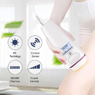 

IPL Hair Removal 350000 Flashess 5 Level Intensity Painless Permanent Epilator for Women Men Facial Body Hair Removal Home Travel
