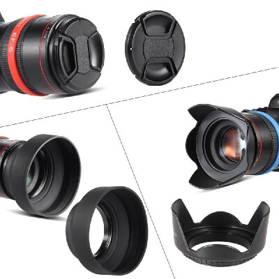 

Andoer 77mm Lens Filter Kit UVCPLFLDNDND2 ND4 ND8 with Carry Pouch Lens Cap Lens Cap Holder Tulip & Rubber Lens Hoods