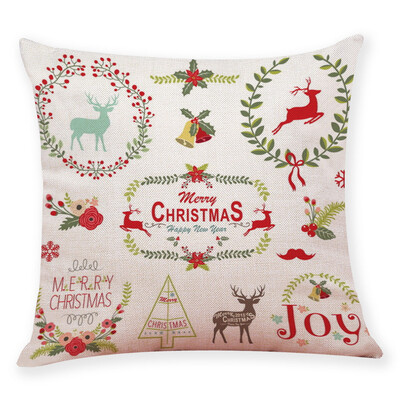 

〖Follure〗Christmas Home Decor Cushion Cover Graffi Style Throw Pillowcase Pillow Covers