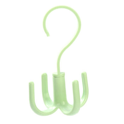 

4 Claw 360 Degree Rotatable Multi-Function Rack Clothes Tie Belt Plastic Closet Storage Hooks Handbag Bag Holder Space Saving