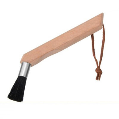 

Portable Coffee Grinder Powder Cleaning Brush With Wooden Handle Crank Beech Coffee Brush For Coffee Machine