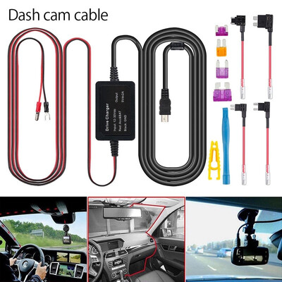 

Dash Cam Hardwire Kit Mini USB Hard Wire Car Charger Cable Kit 12V to 5V for Dash Cameras GPS