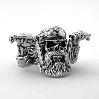 

Fashion Men Vintage Gothic Stainless Steel Punk Ring Biker Ring Steel Jewelry