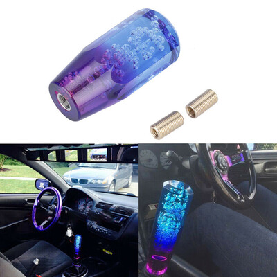 

1 Set Car Shift Knob Stick Crystal Blue Purple Bubble Throw Gear Shifter 10cm US