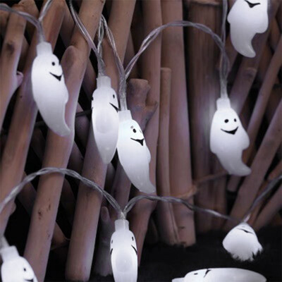 

39FT 10LED Halloween Ghost String Lights Battery Operated For Halloween Party Festival Decoration Lighting