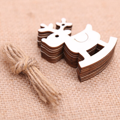 

Toponeto 10 Pieces DIY Wooden Pendant Ornaments for Christmas Tree&Party Decorations