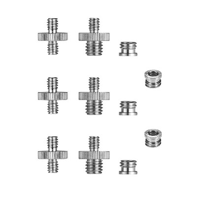 

14"-20&38"-16 Threaded Screw Adapter Mount Set Reducer Bushing Converter for Camera Tripod Monopod Ballhead Light Stand