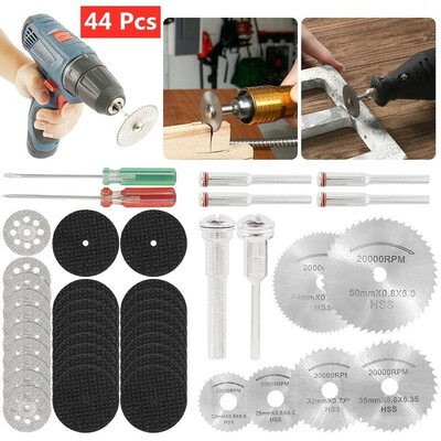

44 pcs Practical Diamond Resin Cutting Disc Saw Blade Grinding Wheel Set for Rotary Tool Kit