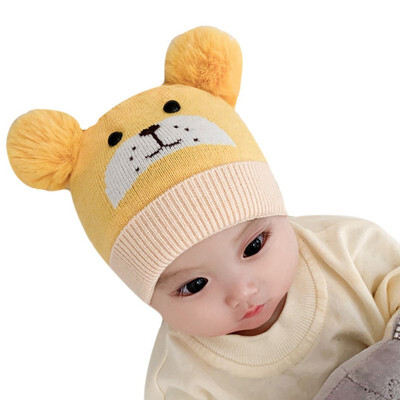 

Baby Casual Cap Hat Newborn Boys Girls Cotton Knitted Hats Soft Spring Autumn Kids Cartoon Caps