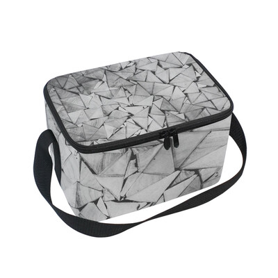

ALAZA Lunch Box Insulated Wood Texture Lunch Bag Large Cooler Tote Bagfor Men Women