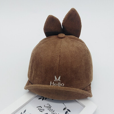 

Kids Hat Baby Cute Soft Baseball Cap Breathable Letter Print Casual Rabbit Ear Design Visors Hats