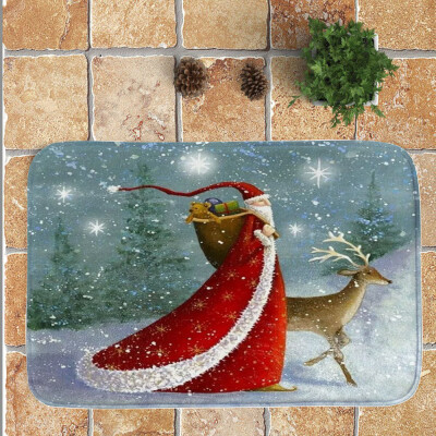 

Toponeto Christmas Festival Entrance Door Bathroom Mat Indoor Bath Decor