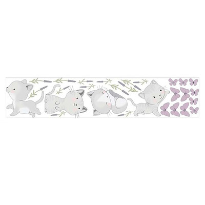 

Adorable Cartoon Cat And Butterfly Switch Stickers Wall Sticker Art Decal Wallpaper For Kids Bedroom Decor Home Decor