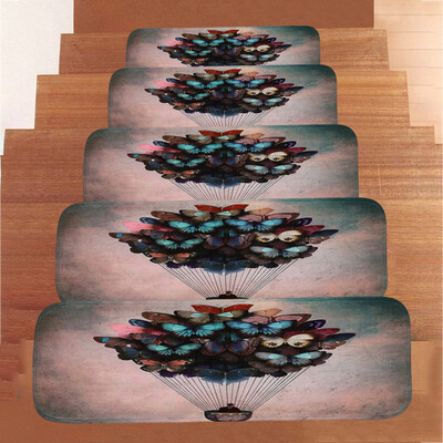 

Toponeto 1Set StepBasic Non-Slip Coral Fleece Resistant Carpet Stair Mat