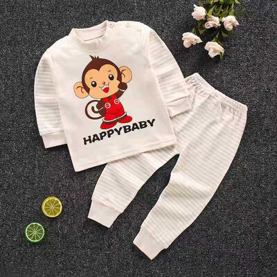 

Autumn Baby Kids Girls Boys Long Sleeve Cartoon Print BlousePants Pajamas Sleepwear Set