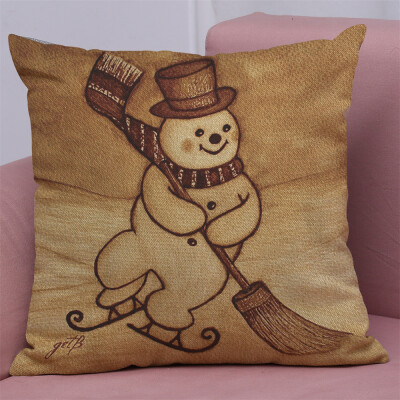 

Tailored New Christmas Cotton Linen Pillow Case Sofa Cushion Cover Home Decor