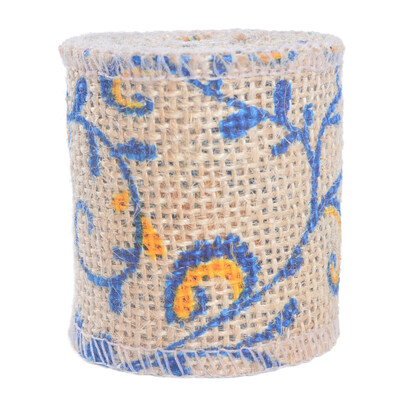 

Natural Jute Ribbon DIY Christmas Decoration Burlap Roll Sewing Accessories Craft Printed Burlap Ribbon Roll Wedding Decoration
