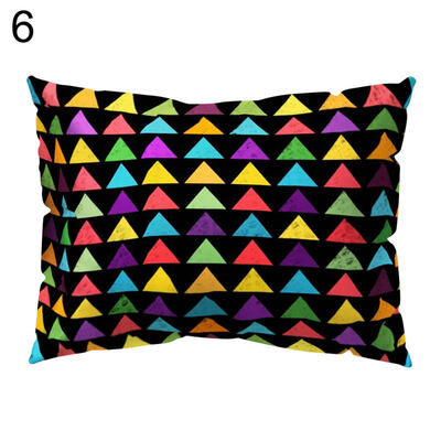 

Flower Rhombus Plaid Triangle Pillow Case Cushion Cover Sofa Bed Car Cafe Decor