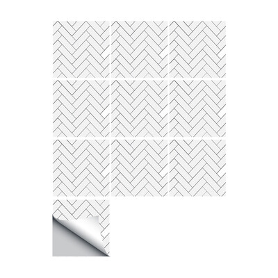 

10 PcsSet Self Adhesive Tile Stickers Art Decals DIY Wall Sticker Kitchen Backsplash Bathroom Removable Home Tidy Protection