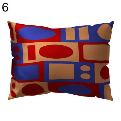 

Color Block Cross Wave Throw Pillow Case Cushion Cover Sofa Bed Car Office Decor