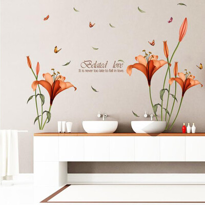 

Gobestart Flower Wall Stickers Removable Decal Home Decor DIY Art Decoration